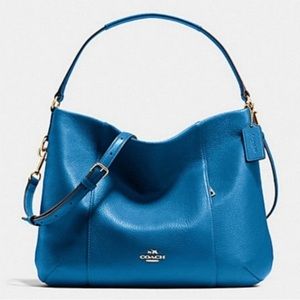 Coach Isabelle Teal Pebbled Leather Purse